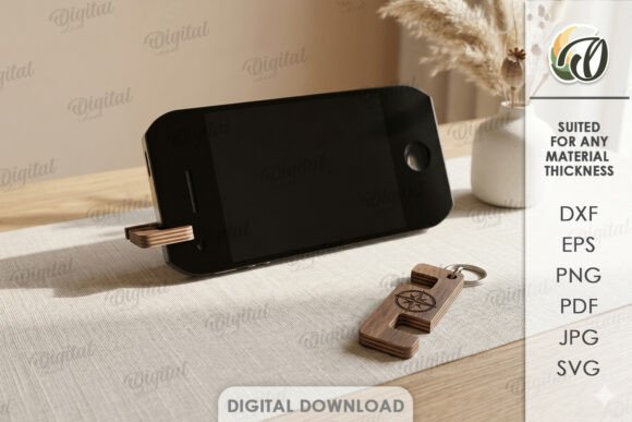 Download Keychain Phone Stand Laser Cut - Phone Collection